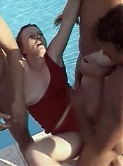 Check out this slutty mature as she gets all of her holes plugged in an outdoor gangbang live