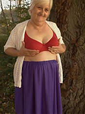 Fat grandma Mandy and her fuckbuddy go for hardcore fucking in the outdoors in this steamy porn story
